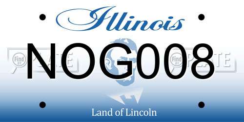 NOG008 Illinois License Plate