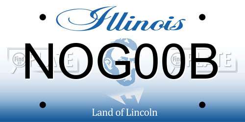 NOG00B Illinois License Plate