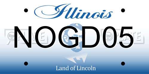 NOGD05 Illinois License Plate
