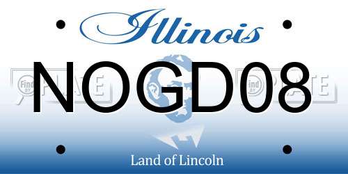NOGD08 Illinois License Plate