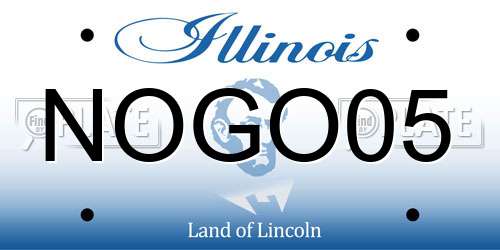 NOGO05 Illinois License Plate