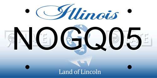 NOGQ05 Illinois License Plate