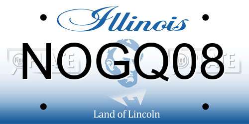 NOGQ08 Illinois License Plate