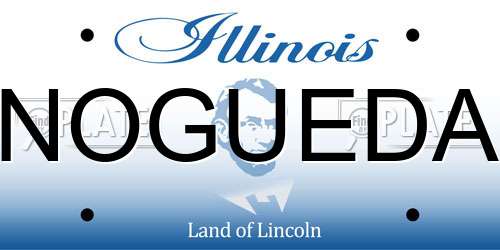 NOGUEDA Illinois License Plate
