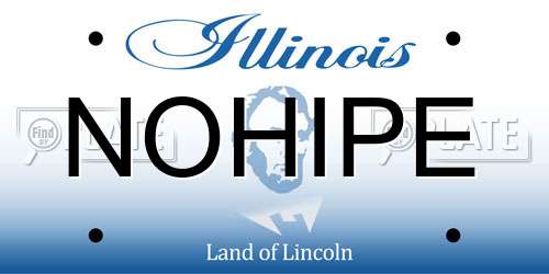 NOHIPE Illinois License Plate