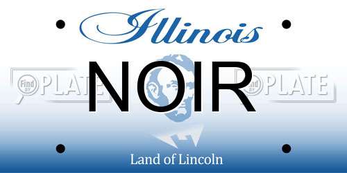 NOIR Illinois License Plate