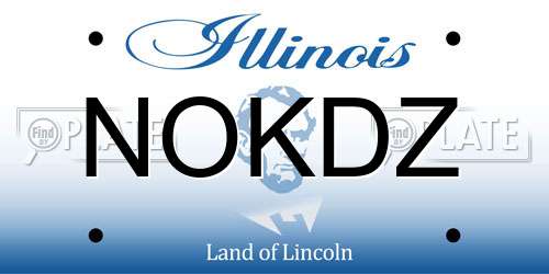 NOKDZ Illinois License Plate