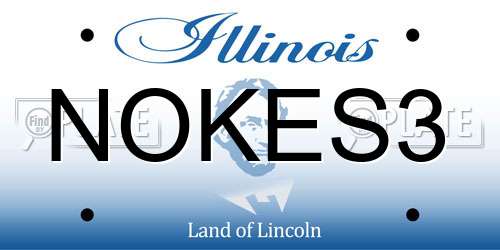 NOKES3 Illinois License Plate