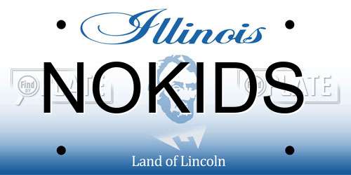 NOKIDS Illinois License Plate