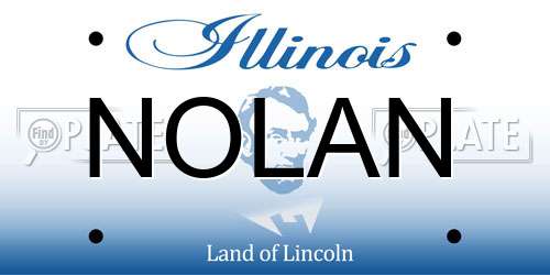 NOLAN Illinois License Plate