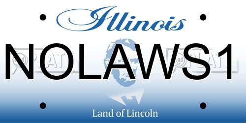 NOLAWS1 Illinois License Plate