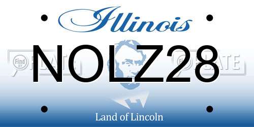 NOLZ28 Illinois License Plate