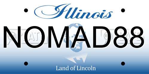 NOMAD88 Illinois License Plate