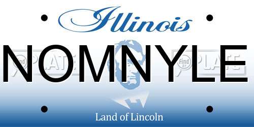 NOMNYLE Illinois License Plate