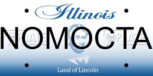 NOMOCTA Illinois License Plate
