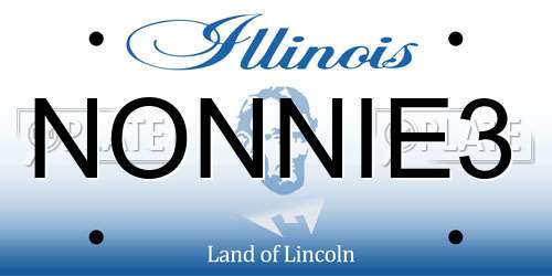 NONNIE3 Illinois License Plate