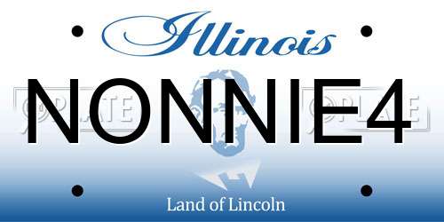 NONNIE4 Illinois License Plate