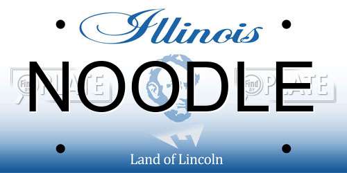 NOODLE Illinois License Plate
