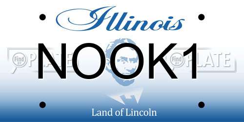 NOOK1 Illinois License Plate