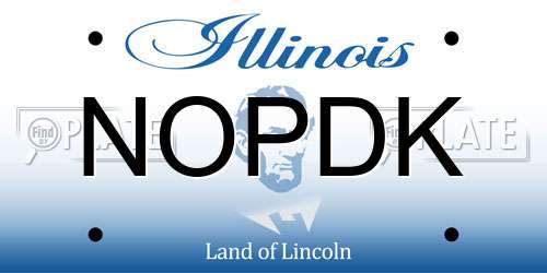 NOPDK Illinois License Plate