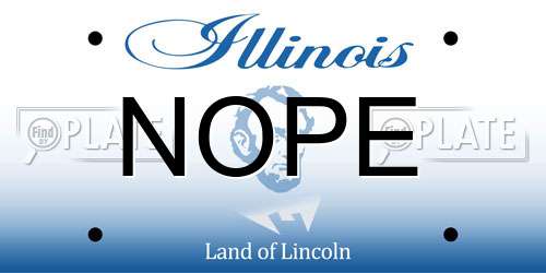 NOPE Illinois License Plate
