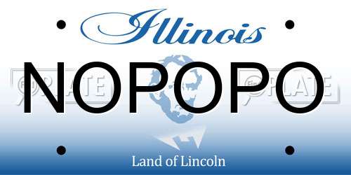 NOPOPO Illinois License Plate