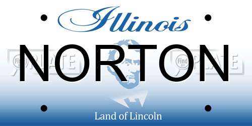 NORTON Illinois License Plate