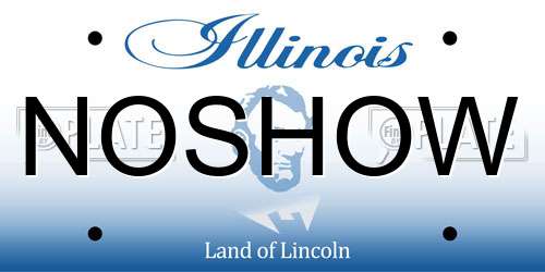 NOSHOW Illinois License Plate