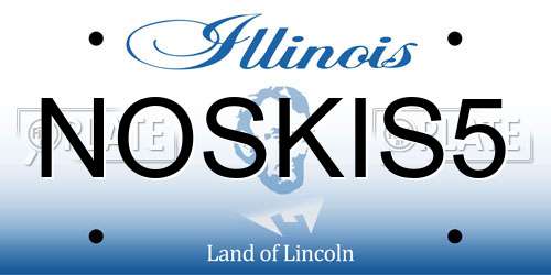 NOSKIS5 Illinois License Plate