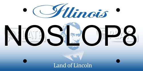 NOSLOP8 Illinois License Plate