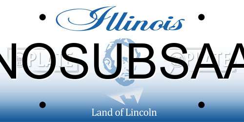 NOSUBSAA Illinois License Plate