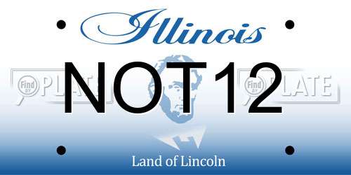 NOT12 Illinois License Plate