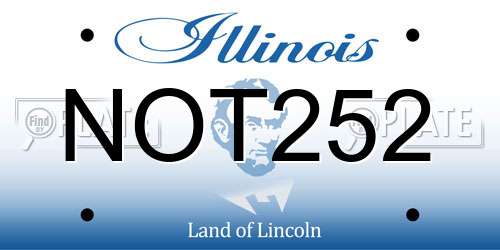 NOT252 Illinois License Plate