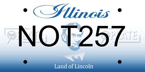 NOT257 Illinois License Plate