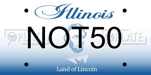 NOT50 Illinois License Plate