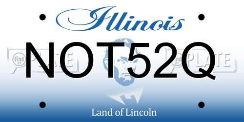 NOT52Q Illinois License Plate