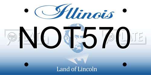 NOT570 Illinois License Plate