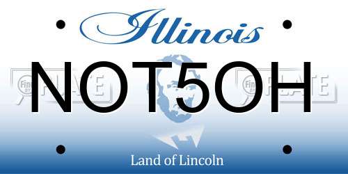 NOT5OH Illinois License Plate