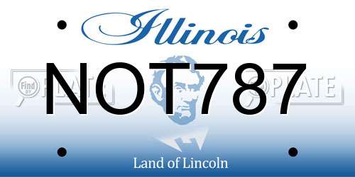 NOT787 Illinois License Plate