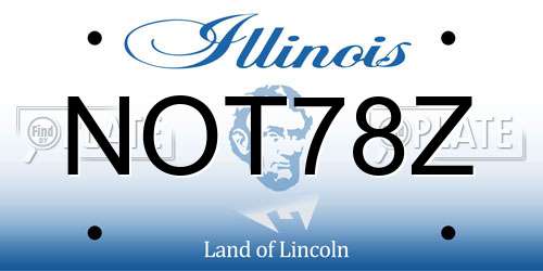 NOT78Z Illinois License Plate