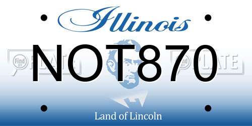 NOT870 Illinois License Plate