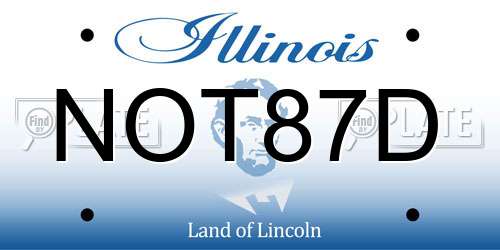NOT87D Illinois License Plate