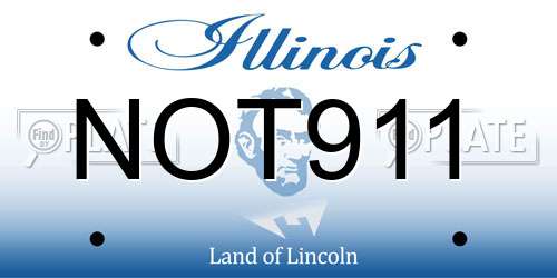 NOT911 Illinois License Plate
