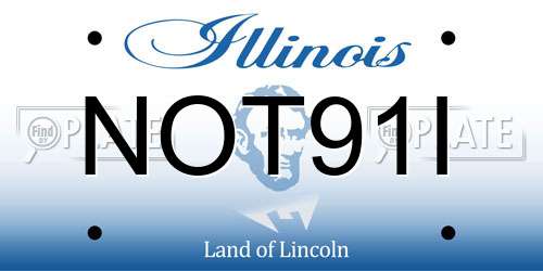 NOT91I Illinois License Plate