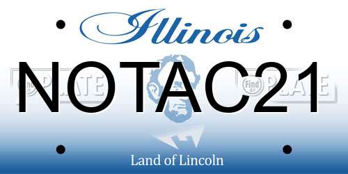 NOTAC21 Illinois License Plate
