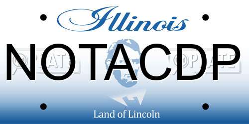 NOTACDP Illinois License Plate
