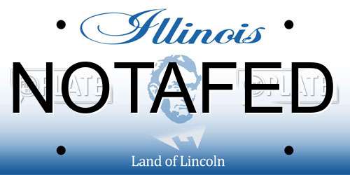 NOTAFED Illinois License Plate
