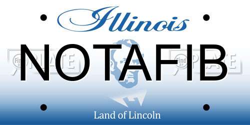 NOTAFIB Illinois License Plate