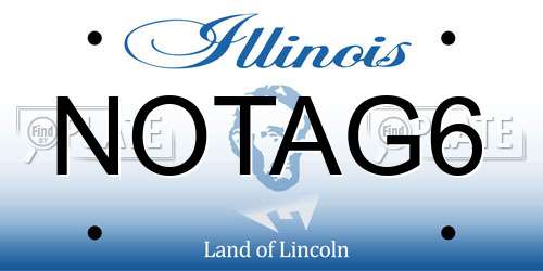 NOTAG6 Illinois License Plate