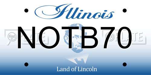 NOTB70 Illinois License Plate